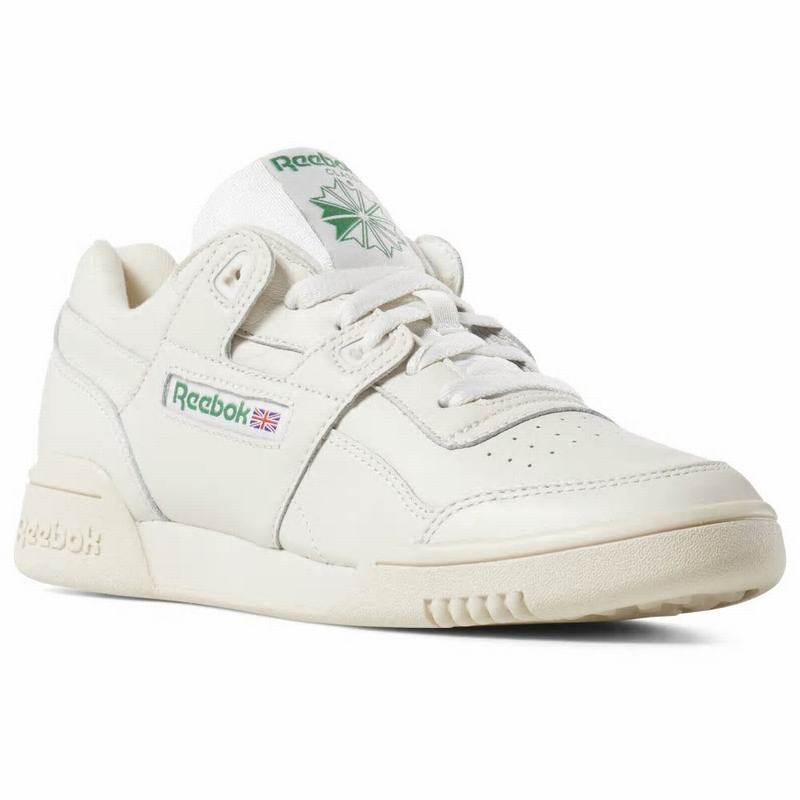 Reebok Workout Lo Plus Tenisky Damske - Biele/Zelene EJ5867YN